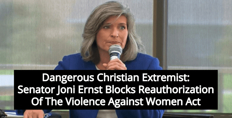 GOP Senator Joni Ernst Blocks Violence Against Women Act