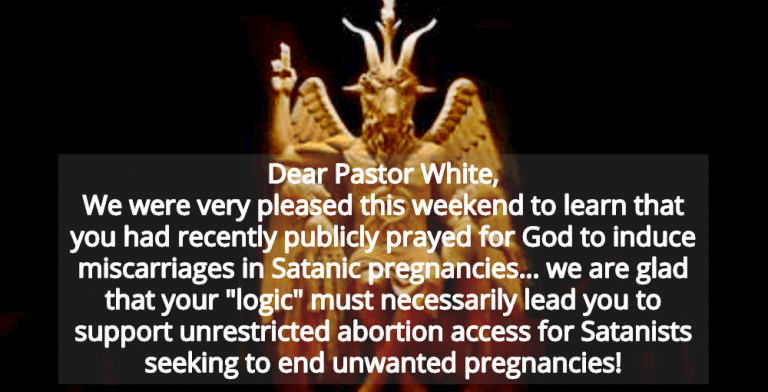 Satanic Temple Trolls Trump’s Spiritual Adviser After She Prays To End ‘Satanic Pregnancies’
