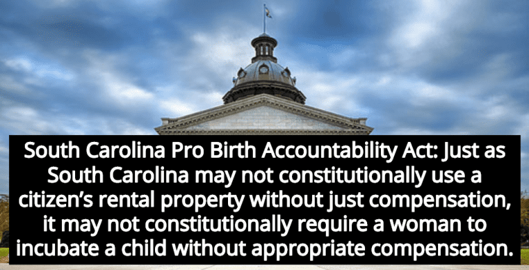 South Carolina Bill Would Compensate Women Forced To Give Birth
