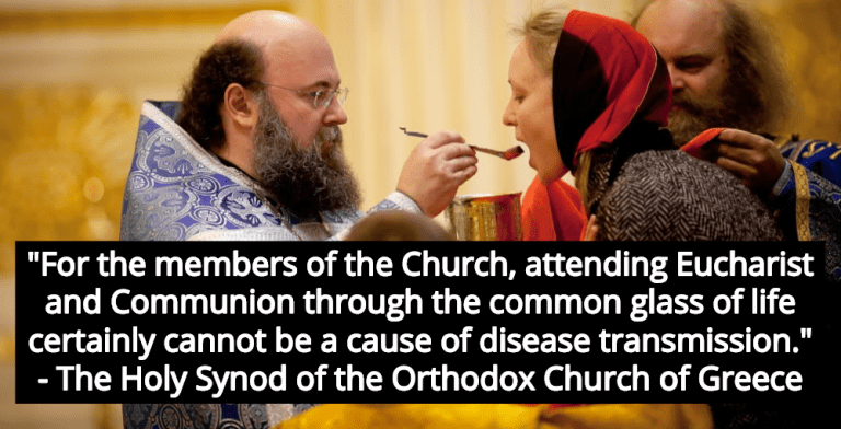 Greek Orthodox Church: Coronavirus Not Transmitted Via Holy Communion