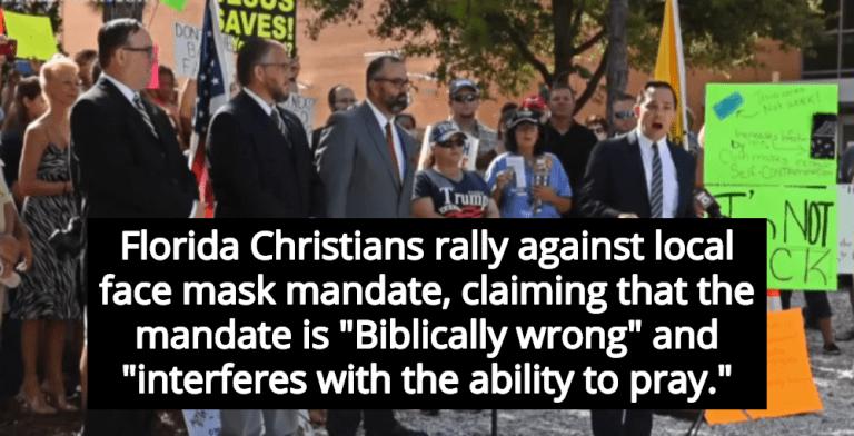 Florida Christians Claim ‘Biblically Wrong’ Face Mask Mandate Interferes With Prayer