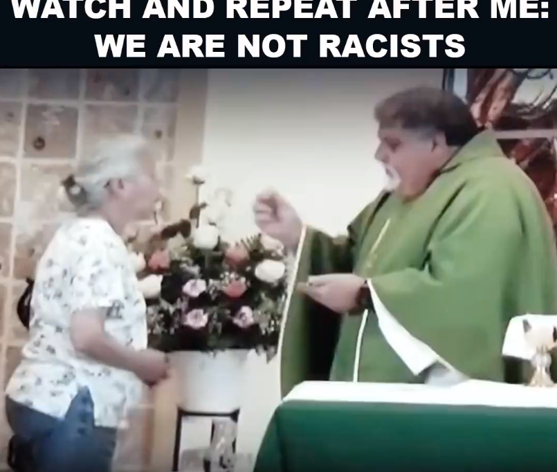 Watch and repeat after me: we not racists